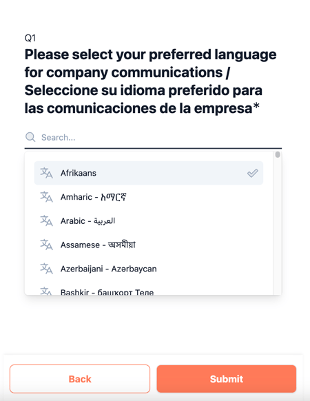 language survey