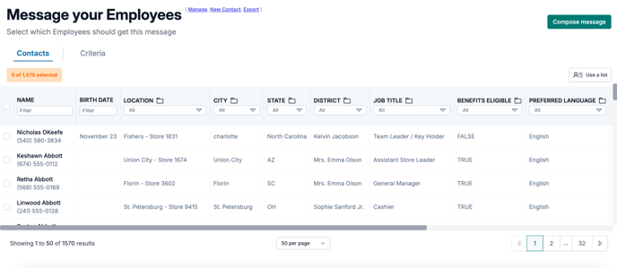messaging_criteria tab