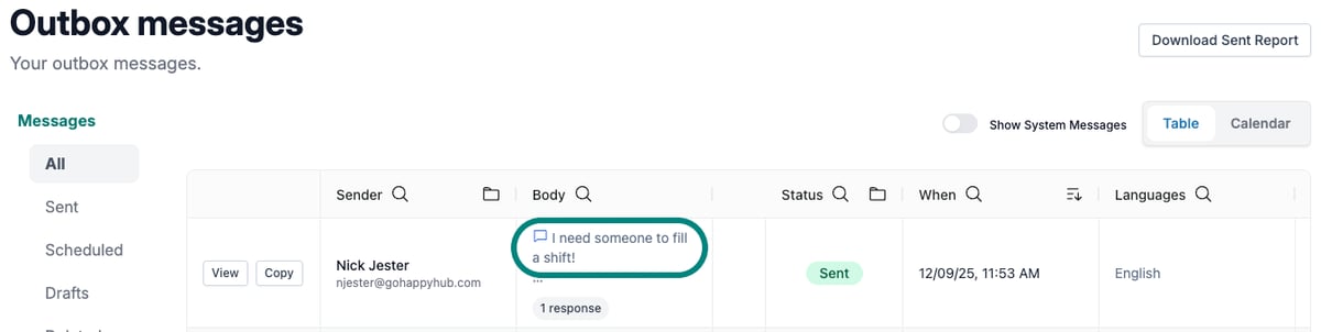 How do I view Smart Reply responses?